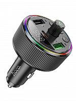 FM трансм HOCO E82 + АЗУ PD30W QC3.0+ Bluetooth громкая связь черный