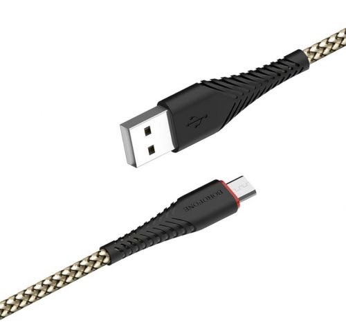 Кабель USB-Micro USB BOROFONE BX25 Powerful 2.4A 1м черный оптом, в розницу Центр Компаньон