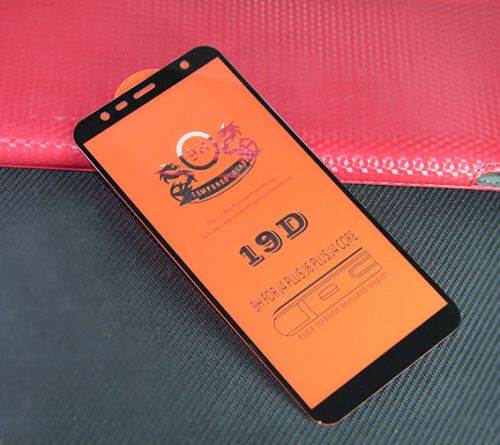 Защитное стекло для Samsung J415 J4+ 2018/J610 J6+ 2018 19D FULL GLUE пакет черный - фото