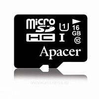 Карта памяти MicroSD 16 Gb Класс 10 Apacer UHS-I 45Mb/s без адаптер - фото
