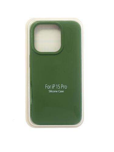 Чехол-накладка для iPhone 15 Pro SILICONE CASE закрытый хаки (64) - оптовая продажа Чехол-накладка для iPhone 15 Pro SILICONE CASE закрытый хаки (64) - фото