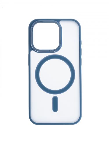 Чехол-накладка для iPhone 15 Pro VEGLAS Fog Magnetic синий - фото