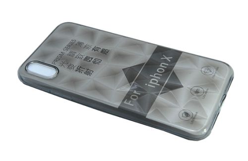Чехол-накладка для iPhone X/XS JZZS Diamond TPU серая оптом, в розницу Центр Компаньон фото 3