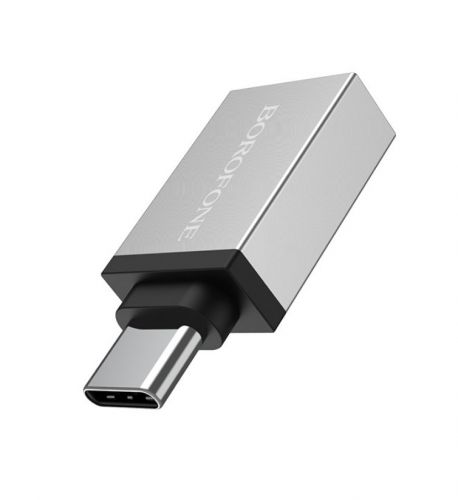 Адаптер USB Type-c OTG BOROFONE BV3 серебро оптом, в розницу Центр Компаньон фото 4