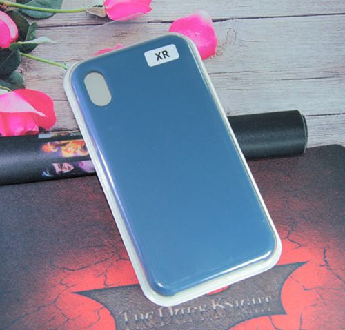 Чехол-накладка для iPhone XR VEGLAS SILICONE CASE синий деним (20) - фото