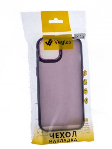 Чехол-накладка для iPhone 15 VEGLAS Fog Glow фиолетовый оптом, в розницу Центр Компаньон фото 3