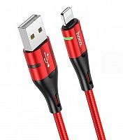 Купить Кабель USB Lightning 8Pin HOCO U93 Shadow 2.4A 1.2м красный оптом, в розницу в ОРЦ Компаньон