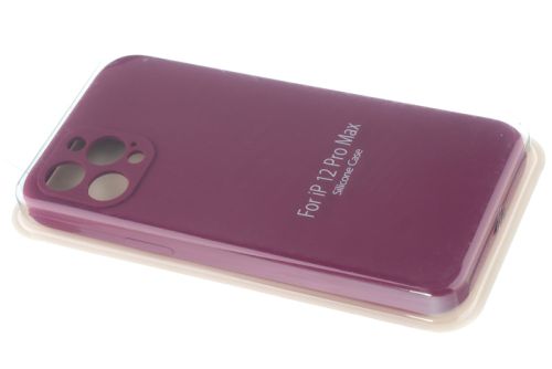 Чехол-накладка для iPhone 12 Pro Max VEGLAS SILICONE CASE NL Защита камеры бордовый (52) оптом, в розницу Центр Компаньон фото 2