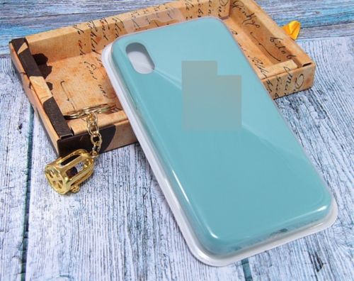 Чехол-накладка для iPhone X/XS SILICONE CASE закрытый бирюзовый (21) - фото фото 2