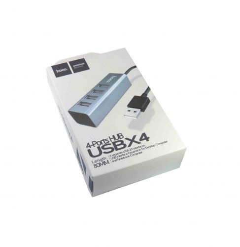 USB-разветвитель HOCO HB1 (4USB-порта) серебро - оптовая продажа фото 2 USB-разветвитель HOCO HB1 (4USB-порта) серебро - фото фото 2