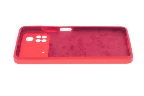 Чехол-накладка для XIAOMI Poco X4 Pro SILICONE CASE OP закрытый красный (1) оптом, в розницу Центр Компаньон фото 3