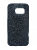 Чехол-накладка для Samsung G930 S7 JZZS Shinny 3в1 TPU черная - фото