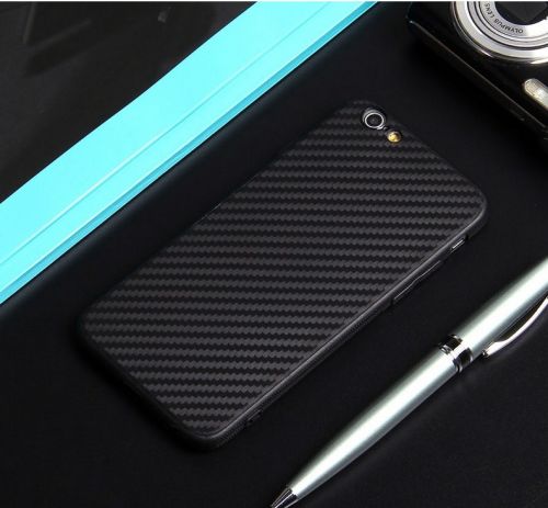 Чехол-накладка для iPhone 7/8/SE CARBON TPU черный - фото