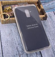 Чехол-накладка для Samsung J810F J8 2018 SILICONE CASE закрытый темно-синий - фото