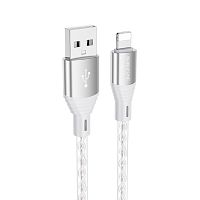 Купить Кабель USB Lightning 8Pin BOROFONE BX96 Ice silicone 2.4A 1м серый оптом, в розницу в ОРЦ Компаньон
