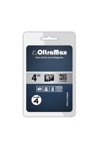 Карта памяти MicroSD 4 Gb Класс 10 OltraMax без адаптера - оптовая продажа Карта памяти MicroSD 4 Gb Класс 10 OltraMax без адаптера - фото