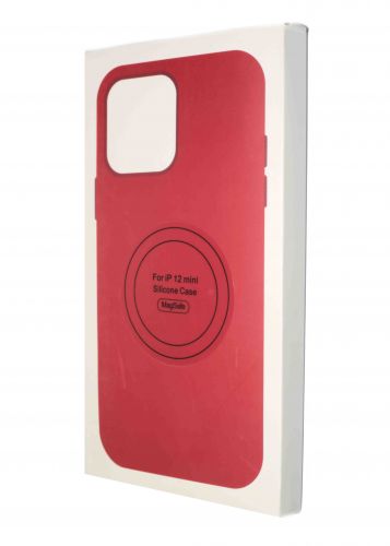 Чехол-накладка для iPhone 12 Mini SILICONE TPU NL поддержка MagSafe красный коробка - оптовая продажа фото 4 Чехол-накладка для iPhone 12 Mini SILICONE TPU NL поддержка MagSafe красный коробка - фото фото 4