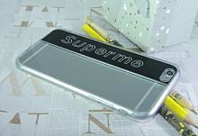 Чехол-накладка для iPhone 6/6S SUPERME TPU черный  - фото