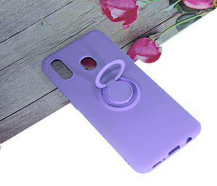 Чехол-накладка для HUAWEI Honor 8A/Y6 2019 SOFT TOUCH TPU КОЛЬЦО фиолетовый - оптовая продажа Чехол-накладка для HUAWEI Honor 8A/Y6 2019 SOFT TOUCH TPU КОЛЬЦО фиолетовый - фото
