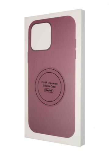 Чехол-накладка для iPhone 12 Pro Max SILICONE TPU NL поддержка MagSafe бордовый коробка оптом, в розницу Центр Компаньон фото 4