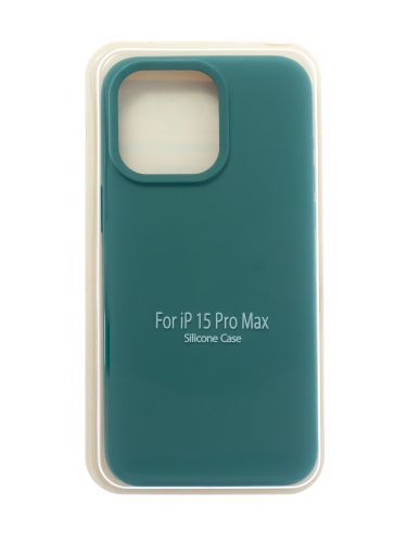 Чехол-накладка для iPhone 15 Pro Max SILICONE CASE закрытый хвойно-зеленый (58) оптом, в розницу Центр Компаньон