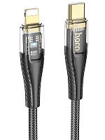Кабель TYPE-C Lightning 8Pin HOCO U121 Gold Standart PD 1.2м черный - фото