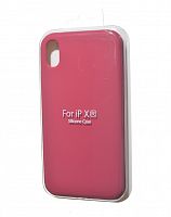 Чехол-накладка для iPhone XR VEGLAS SILICONE CASE закрытый малиновый (36), Ограниченно годен - фото