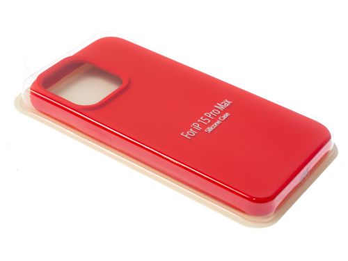 Чехол-накладка для iPhone 15 Pro Max SILICONE CASE закрытый красный (14) оптом, в розницу Центр Компаньон фото 2