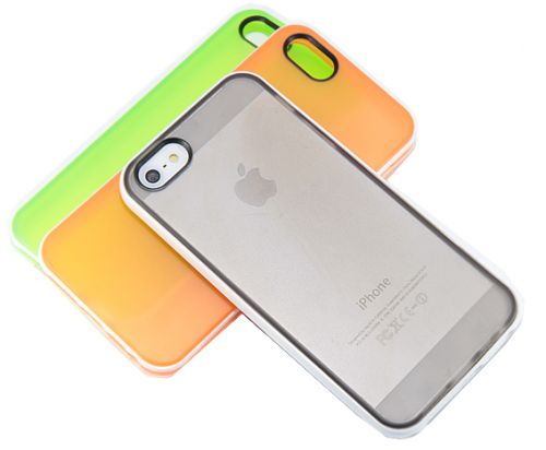 Чехол-накладка для iPhone 5/5S/SE с полос черн-бел А0022565 - фото