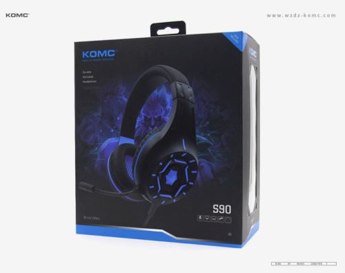 Наушники проводные KOMC S90 GAME головные черно-синий оптом, в розницу Центр Компаньон фото 2