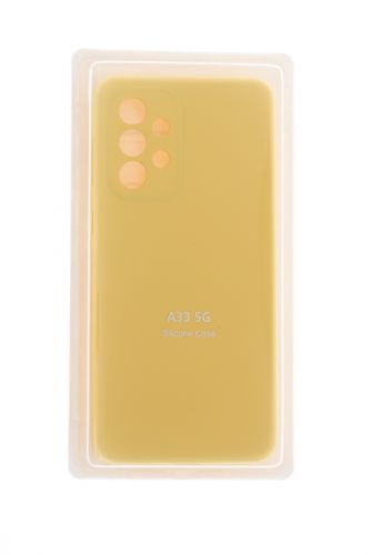 Чехол-накладка для Samsung A335F A33 VEGLAS SILICONE CASE закрытый желтый (20) оптом, в розницу Центр Компаньон