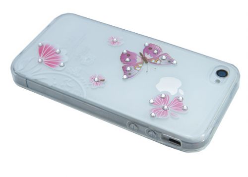 Чехол-накладка для iPhone 4/4S FASHION TPU стразы Бабочка - оптовая продажа фото 3 Чехол-накладка для iPhone 4/4S FASHION TPU стразы Бабочка - фото фото 3