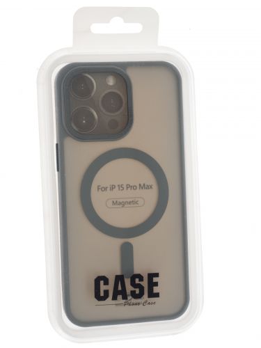 Чехол-накладка для iPhone 15 Pro Max VEGLAS Fog Magnetic серый оптом, в розницу Центр Компаньон фото 4