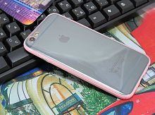 Купить Чехол-накладка для iPhone 6/6S JZZS NEW Acrylic TPU+PC пакет розовый оптом, в розницу в ОРЦ Компаньон