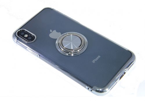 Чехол-накладка для iPhone X/XS ELECTROPLATED TPU КОЛЬЦО серебро - оптовая продажа фото 2 Чехол-накладка для iPhone X/XS ELECTROPLATED TPU КОЛЬЦО серебро - фото фото 2