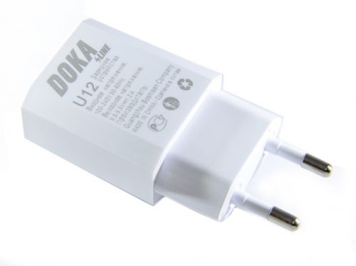 СЗУ USB 1.2A DOKA S-Line U12 белый коробка - оптовая продажа СЗУ USB 1.2A DOKA S-Line U12 белый коробка - фото