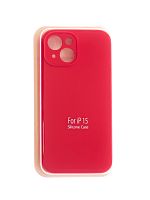 Купить Чехол-накладка для iPhone 15 VEGLAS SILICONE CASE NL Защита камеры красная (14) оптом, в розницу в ОРЦ Компаньон