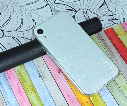 Чехол-накладка для iPhone XR SPANGLES GLASS TPU белый - оптовая продажа Чехол-накладка для iPhone XR SPANGLES GLASS TPU белый - фото