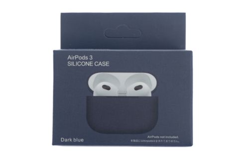 Чехол для наушников Airpods 3 Silicone без карабина темно-синий - оптовая продажа фото 4 Чехол для наушников Airpods 3 Silicone без карабина темно-синий - фото фото 4