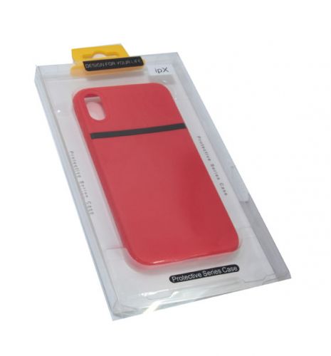 Чехол-накладка для iPhone X/XS NEW LINE LITCHI TPU красный - оптовая продажа фото 2 Чехол-накладка для iPhone X/XS NEW LINE LITCHI TPU красный - фото фото 2