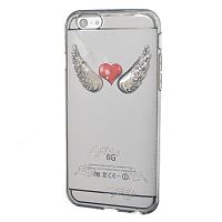 Купить Чехол-накладка для iPhone 6/6S ANGEL TPU стразы черный оптом, в розницу в ОРЦ Компаньон