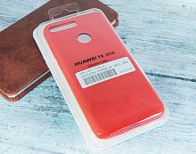 Чехол-накладка для HUAWEI Honor 7A Pro/Y6 Prime 2018 SILICONE CASE закрытый красный - фото