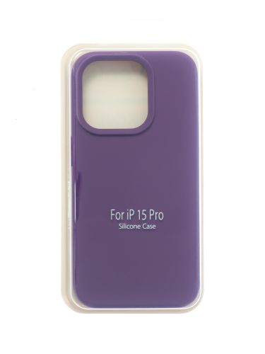 Чехол-накладка для iPhone 15 Pro SILICONE CASE закрытый фиолетовый (45) - оптовая продажа Чехол-накладка для iPhone 15 Pro SILICONE CASE закрытый фиолетовый (45) - фото