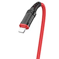 Купить Кабель USB Lightning 8Pin BOROFONE BX67 2.4A 1м красный оптом, в розницу в ОРЦ Компаньон
