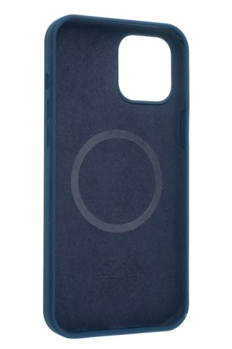 Чехол-накладка для iPhone 12 Pro Max SILICONE TPU поддержка MagSafe темно-синий коробка оптом, в розницу Центр Компаньон фото 2