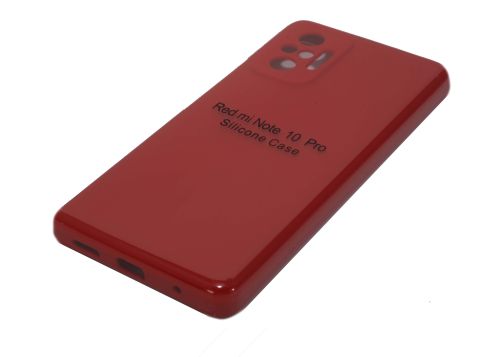 Чехол-накладка для XIAOMI Redmi Note 10 Pro SILICONE CASE закрытый красный (1) оптом, в розницу Центр Компаньон фото 2