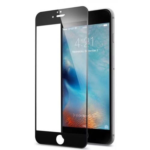 Защитное стекло для iPhone 8 (4.7) 5D пакет черный оптом, в розницу Центр Компаньон