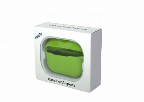 Чехол для наушников Airpods Pro Silicone зеленый - фото фото 3