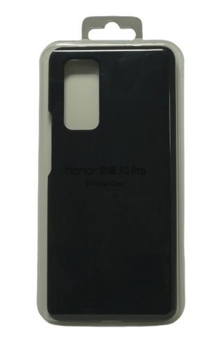 Чехол-накладка для HUAWEI Honor 30 Pro SILICONE CASE закрытый черный (3)																											 оптом, в розницу Центр Компаньон фото 2