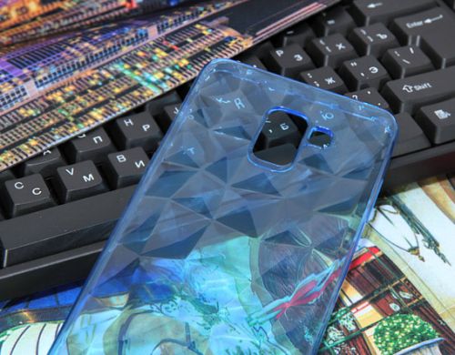 Чехол-накладка для Samsung A730F A8 Plus JZZS Diamond TPU синяя оптом, в розницу Центр Компаньон фото 2